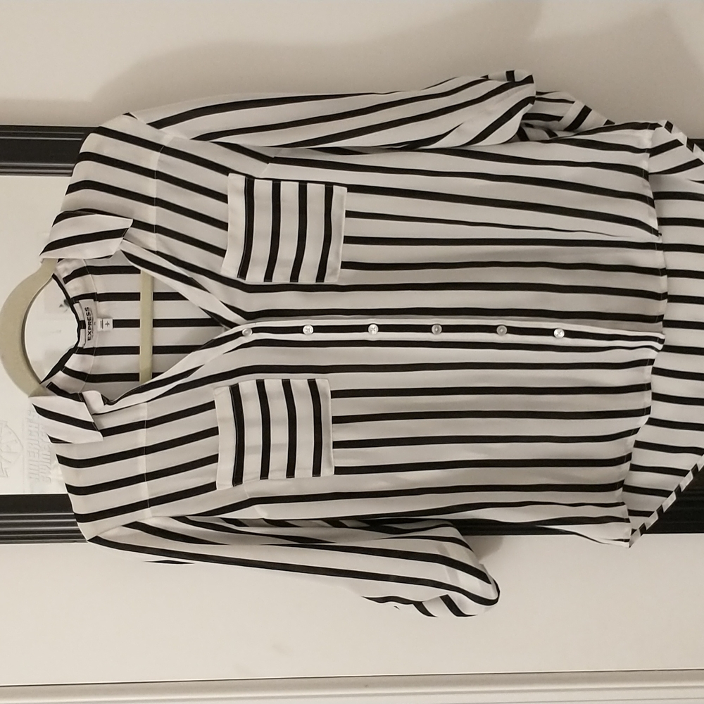 Express Striped Portofino Shirt Small